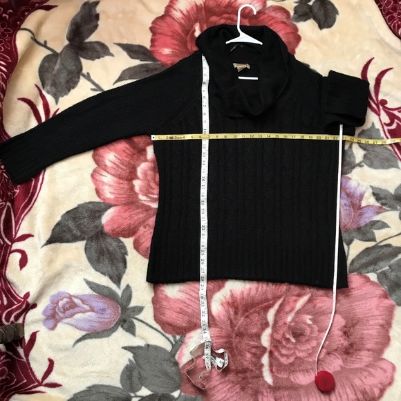 SOLD 3X Black Cowl-Neck Sweater - Picture 2 of 4